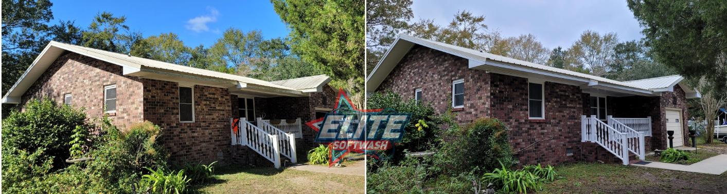 Metal Roof Cleaning, Brick Cleaning, Concrete Cleaning and Residential Soft Washing in Pinopolis, SC Image